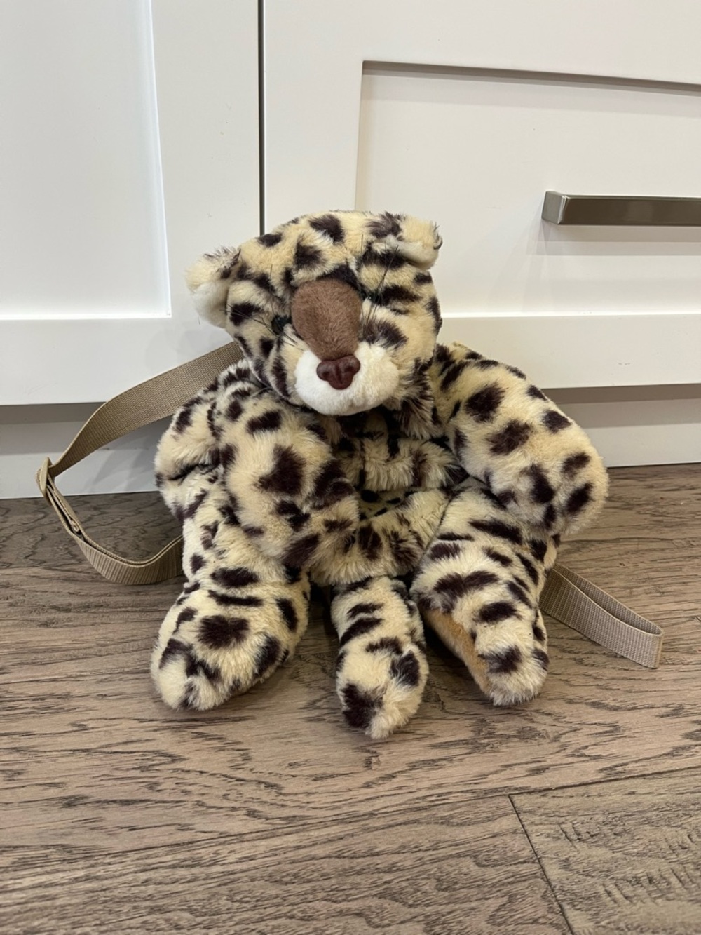 90’s Vintage Plush Leopard Kids Backpack - Picture 1 of 5